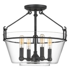Wells Grey Ash Semi-Flush by Quoizel Lighting