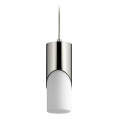 Ellipse 11-Inch LED Glass Pendant in Nickel by Oxygen Lighting