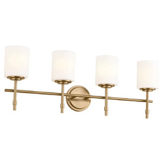 Ali 4-Light Vanity Light in Brushed Natural Brass by Kichler Lighting