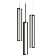 Afx Lighting Cass Black LED Multi-Light Pendant