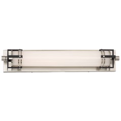 Brushed Nickel with Sand Black LED Bathroom Light by Minka Lavery