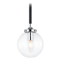 Particles Black & Chrome Mini Pendant by Matteo Lighting