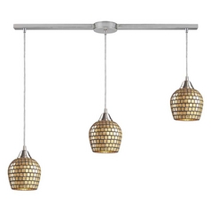 Modern Multi-Light Pendant in Satin Nickel Finish