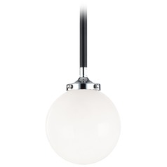 Particles Black & Chrome Mini Pendant by Matteo Lighting