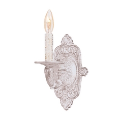 Sconce Wall Light in Antique White Finish