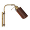 Meridian 12-Inch High Wall Sconce in Natural Brass & Leather by Meridian M90062NB