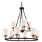 Minka Lavery Studio 5 Painted Bronze with natural Brush Chandelier by Minka Lavery 3079-416