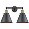 Innovations Lighting Appalachian Black Antique Brass Bathroom Light by Innovations Lighting 208-BAB-M13-BK