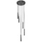 Z-Lite Z-Lite Forest Matte Black LED Multi-Light Pendant with Cylindrical Shade 919MP12-5R-MB-LED