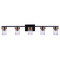Craftmade Lighting Craftmade Lighting Bond Street Flat Black & Satin Brass Bathroom Light 11835FBSB5