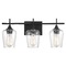 Savoy House Octave 20.75-Inch Black Bathroom Light by Savoy House 8-4030-3-BK