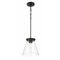 Craftmade Lighting Craftmade Lighting Connell Flat Black Mini-Pendant Light with Conical Shade 60492-FB