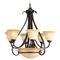 Progress Lighting Torino 28.63-Inch Chandelier with Center Bowl in Bronze by Progress P4417-77