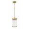 Craftmade Lighting Craftmade Lighting Whittley Satin Brass Mini-Pendant Light with Cylindrical Shade 60192-SB