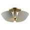Maxim Lighting Poppy Storm Grey & Satin Brass LED Flush Mount by Maxim Lighting 11399SGSBR
