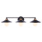 Craftmade Lighting Isaac Flat Black & Satin Brass Bathroom Light by Craftmade Lighting 12529FBSB3