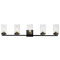 Maxim Lighting Maxim Lighting Pinn Black & Satin Brass Bathroom Light 12405CLBKSBR