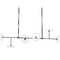 Visual Comfort Signature Collection Ian K. Fowler Calvino Linear Chandelier in Aged Iron by Visual Comfort Signature S5695AIHABCG