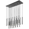 Z-Lite Z-Lite Forest Matte Black LED Multi-Light Pendant with Cylindrical Shade 919MP24-23L-MB-LED