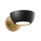 Meridian Meridian Matte Black and Natural Brass Sconce M90113MBKNB