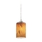 Design Classics Lighting Modern Mini-Pendant Light with Brown Art Glass 582-09 GL1001C