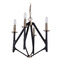 Craftmade Lighting the Reserve Flat Black & Satin Brass Chandelier by Craftmade Lighting 55534-FBSB