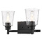 Z-Lite Bohin Matte Black Bathroom Light by Z-Lite 464-2V-MB