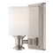 Minka Lavery Sconce Wall Light with White Glass in Brushed Nickel by Minka Lavery 5171-84