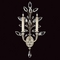 Fine Art Lamps Fine Art Lamps Crystal Laurel Antiqued Warm Silver Leaf Sconce 759750ST