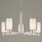 Design Classics Lighting Frosted Glass Chandelier Satin Nickel 5-Lt 2105-09 GL1061 GL1040C