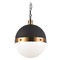 Matteo Lighting Torino Matte Black & Aged Gold Pendant by Matteo Lighting C61803AGOP