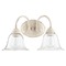 Quorum Lighting Seeded Glass Bathroom Light White by Quorum Lighting 5110-2-170