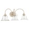 Quorum Lighting Seeded Glass Bathroom Light White by Quorum Lighting 5110-3-170