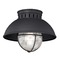 Vaxcel Lighting Seeded Glass Outdoor Flush Mount in Black by Vaxcel Lighting T0142