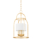 Mitzi by Hudson Valley Delia Lantern in Vintage Gold Leaf by Mitzi by Hudson Valley H871703-VGL