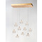 ET2 Lighting Swank 10-Light LED Linear Pendant in Aged Brass by ET2 Lighting E24599-93NAB