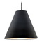 Besa Lighting Besa Lighting Dylan Black LED Pendant Light with Conical Shade 1TT-DYLANBK-LED-BK