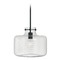 Capital Lighting Brighton Clear Ribbed Glass Pendant in Matte Black by Capital Lighting 342511MB