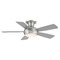 WAC Lighting Odyssey 44-Inch Flush Mount LED Fan in Brushed Nickel by WAC Lighting F-034L-BN