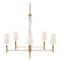 Visual Comfort Signature Collection Thomas OBrien Lyra Chandelier in Antique Brass by Visual Comfort Signature TOB5943HABL