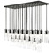 Z-Lite Z-Lite Alton Matte Black Multi-Light Pendant with Cylindrical Shade 824P-23L-MB