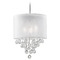 Kuzco Lighting Modern Chrome Pendant with Organza White Shade by Kuzco Lighting 42153W