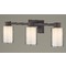 Design Classics Lighting 3-Light Seeded Frosted Glass Bathroom Light Bronze 2103-220 GL1061 GL1041C