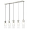 Z-Lite Z-Lite Alton Brushed Nickel Multi-Light Pendant with Cylindrical Shade 824P-5L-BN