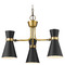 Z-Lite Soriano Matte Black & Heritage Brass Chandelier by Z-Lite 728-3MB-HBR