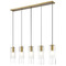 Z-Lite Z-Lite Alton Modern Gold Multi-Light Pendant with Cylindrical Shade 824P-5L-MGLD