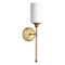 Quorum Lighting Celeste Wall Sconce in Aged Brass with White Cylinder Glass by Quorum Lighting 5309-1-80