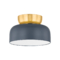 Mitzi by Hudson Valley Batya 13-Inch Flush Mount in Brass & Blue by Mitzi by Hudson Valley H890501L-AGB/SBL