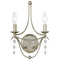 Crystorama Lighting Crystorama Lighting Metro Antique Silver Sconce 432-SA