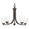Design Classics Lighting 5-Light Chandelier in Bronze 584-220 GL1024MB